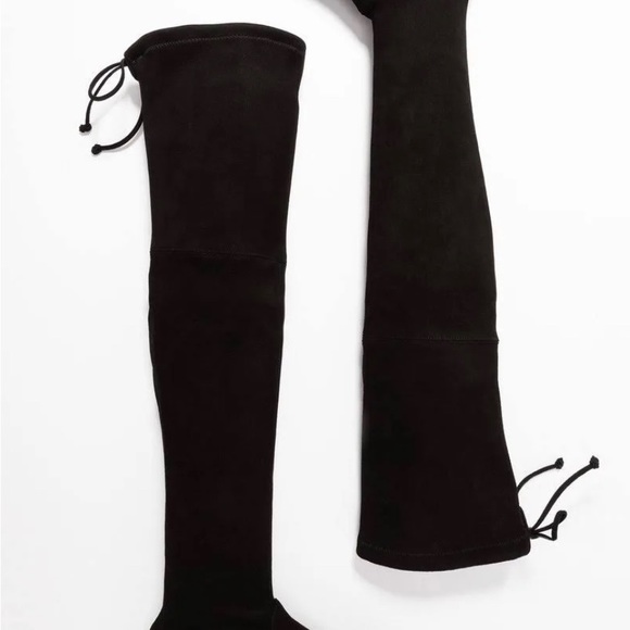 New Stuart Weitzman Lowland Black Suede Over The Knee Boots Retail $895 Size 8.5 - Picture 3 of 4